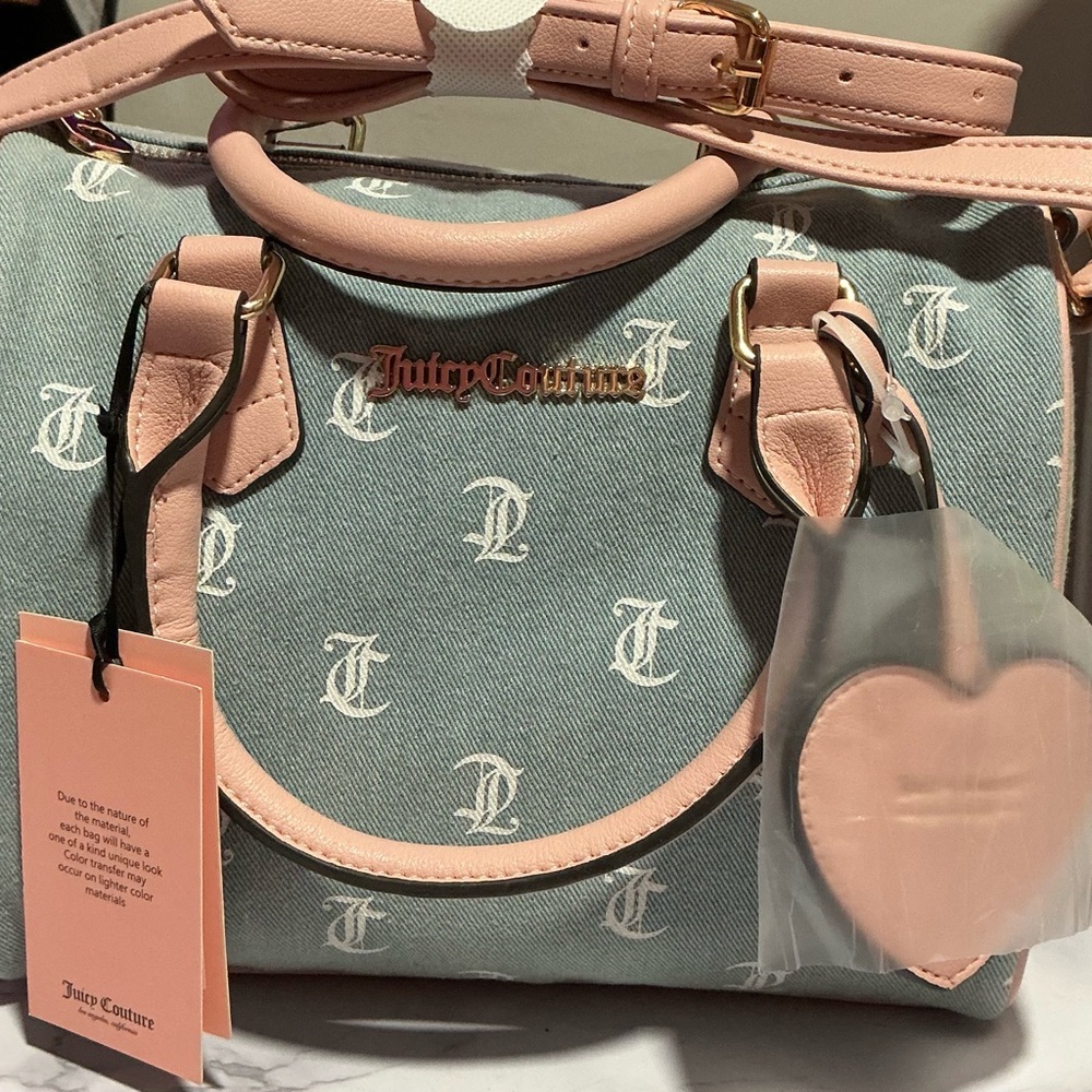 Juicy Couture Pink and Gray Women's Bag
